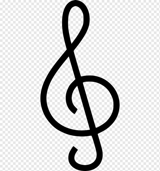 Скрипичный ключ контур