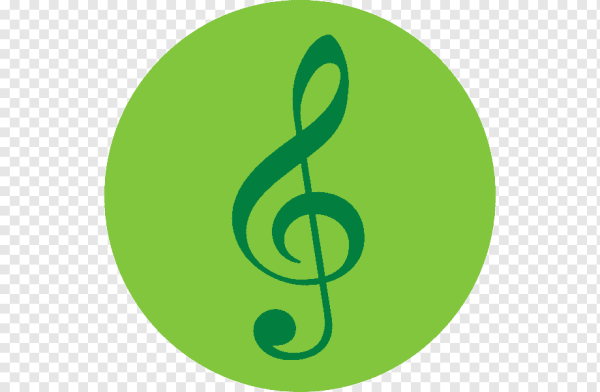 Скрипичный ключ цветной