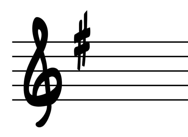 Скрипичный ключ красный