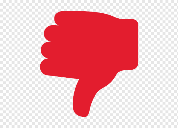 Знак палец вниз