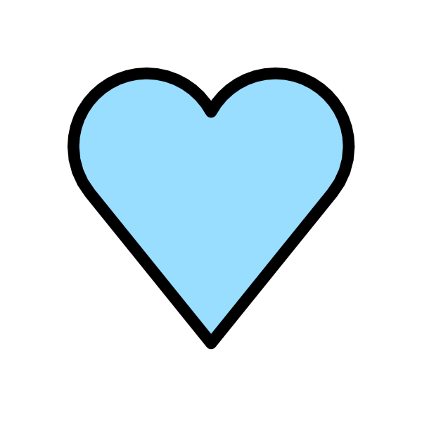 Голубое сердце эмодзи