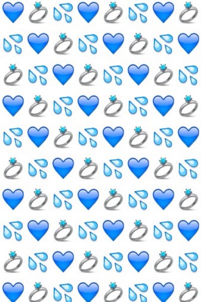 Голубые сердечки