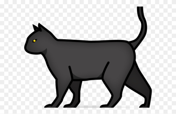 Эмодзи черная кошка