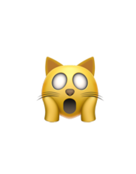 Эмодзи кот удивленный