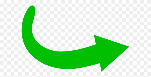 Полукруглая стрелка зеленая