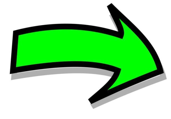 Зеленая стрелка без фона