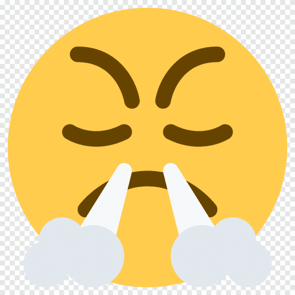 Смайл с паром из ноздрей