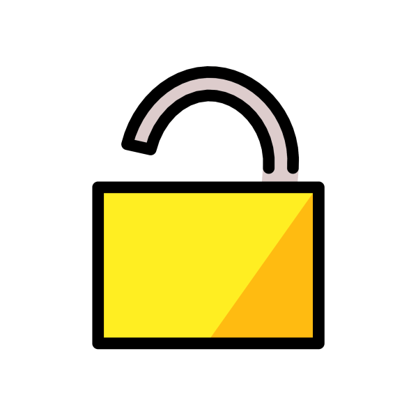 ЭМОДЖИ открытый замок