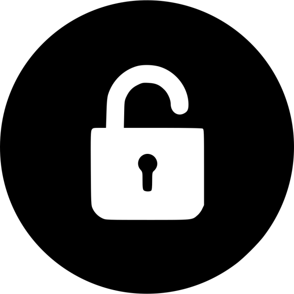 Значок открытый замок