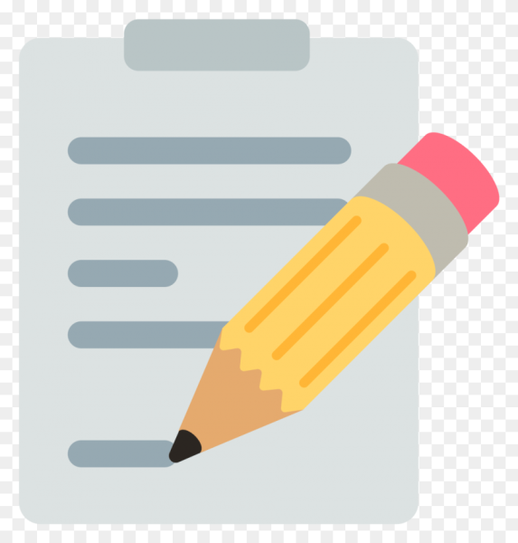 Эмодзи блокнот с ручкой