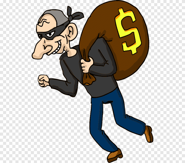 Вор на прозрачном фоне