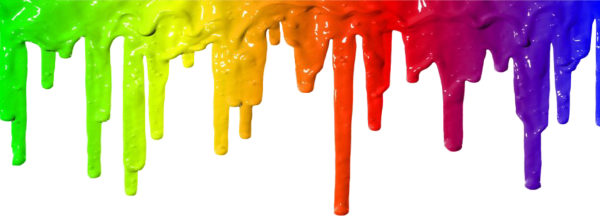 Капли краски стекают