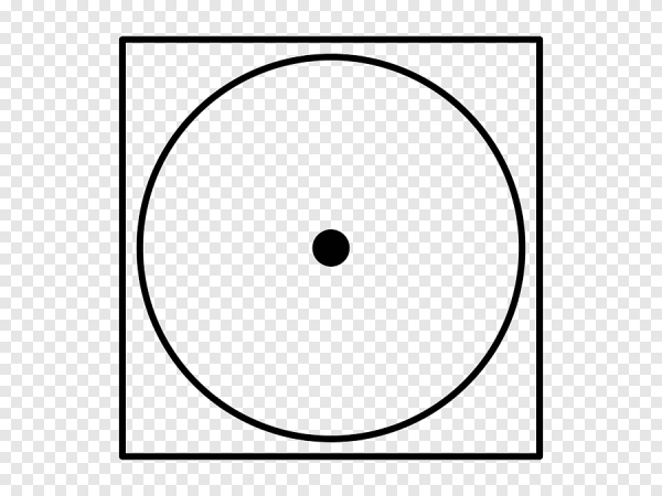 Черно белый круг с точками