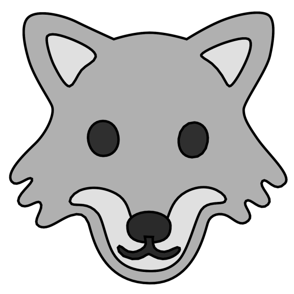 Морда волка эмодзи