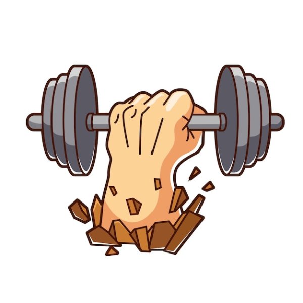 Гантеля в руке