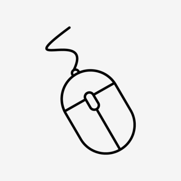 Раскраска компьютерная мышь