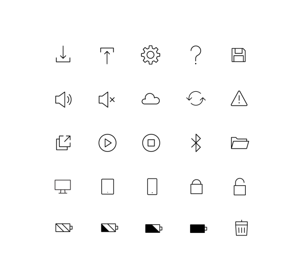 Набор иконок на прозрачном фоне