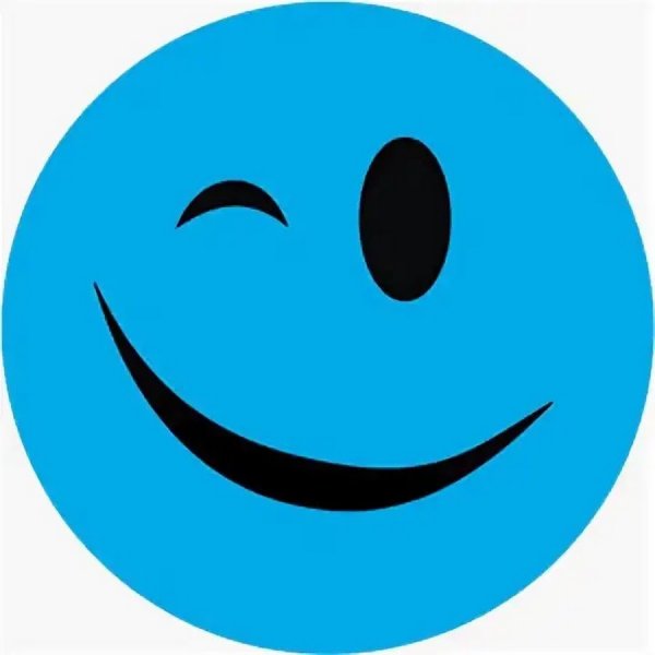Голубой смайлик