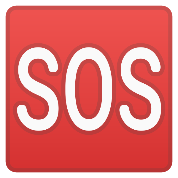 Смайлик эмодзи SOS