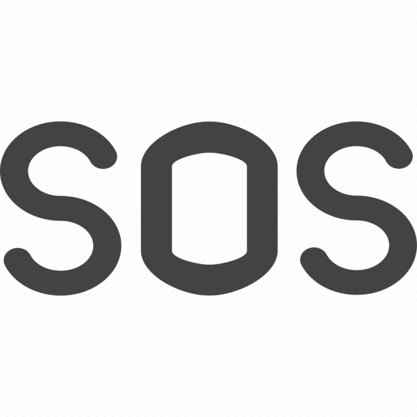 Надпись SOS