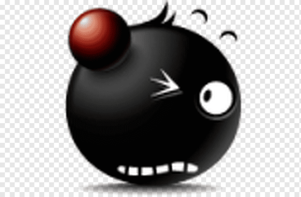 Избитый черный смайлик