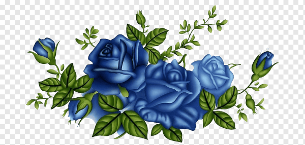 Движущиеся голубые цветы