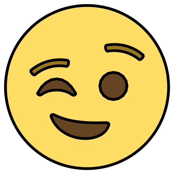 Подмигивающий смайлик айфон