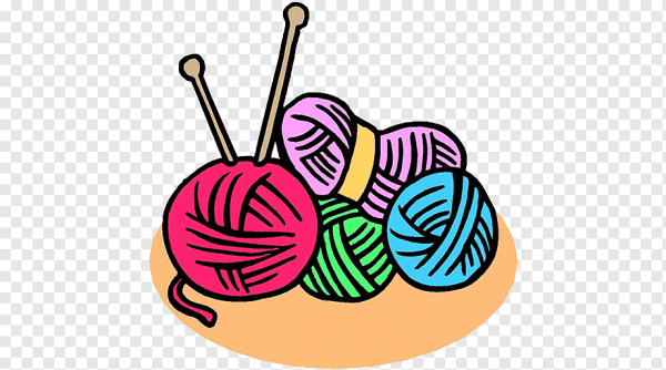 Клубок ниток со спицами