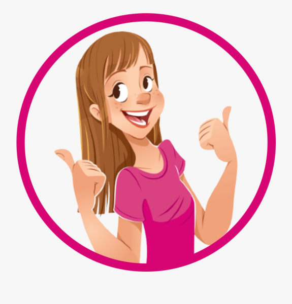 Довольная девушка мульт