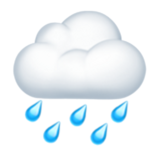 Эмодзи туча с дождем