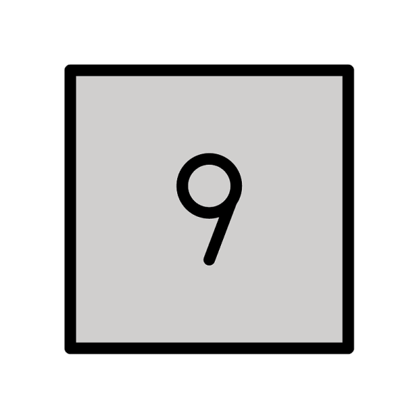 Кнопка с цифрой 3