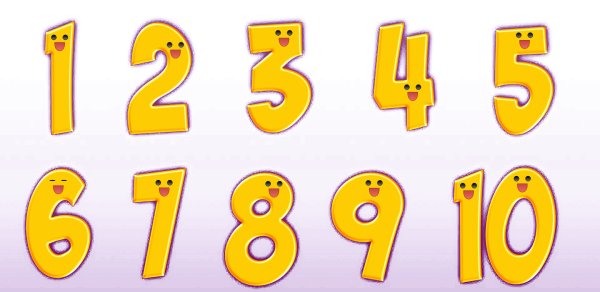 Цифра 4 оранжевая