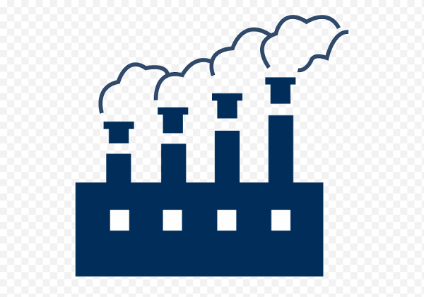 Завод на белом фоне