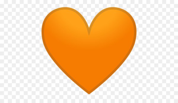 Оранжевое сердце