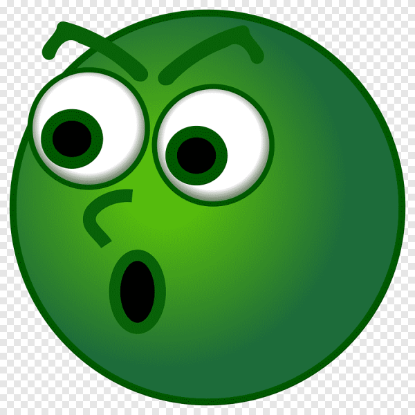 Зеленый улыбающийся смайлик