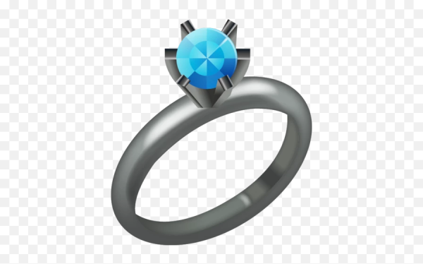 Эмодзи кольцо с бриллиантом