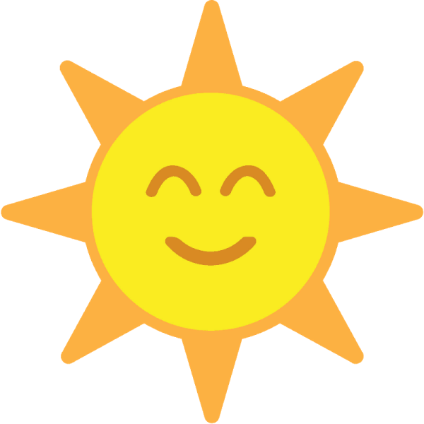 Солнце на прозрачном фоне