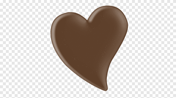 Шоколадное сердечко на прозрачном фоне