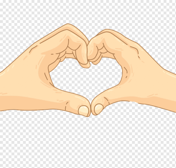 Сердечко из пальцев рук