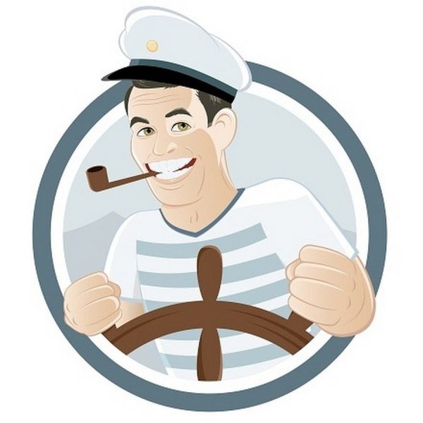 Капитан корабля иллюстрация