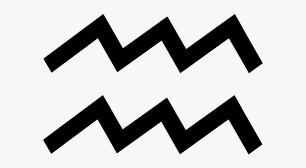 Знак Водолея на прозрачном фоне