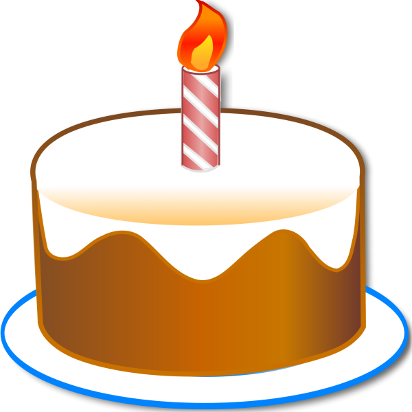 Тортик со свечкой без фона
