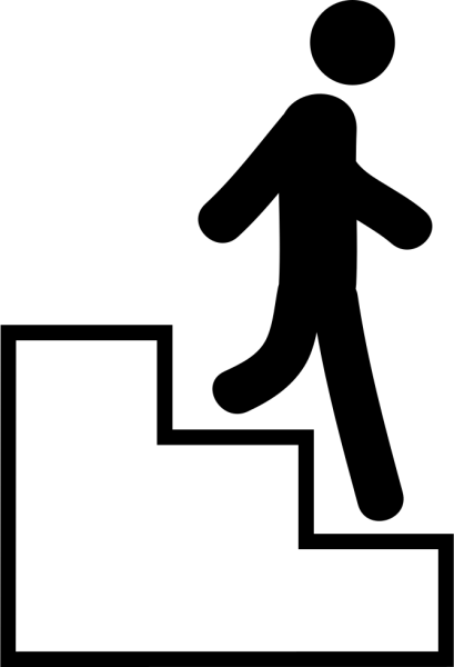 Пиктограмма лестница вниз