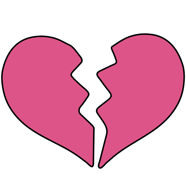 Разбитое сердце смайлик