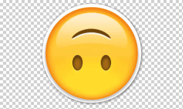 Смайлик с поднятой бровью