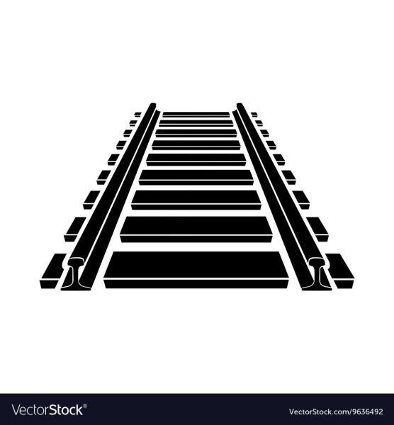 Железнодорожные пути на прозрачном фоне