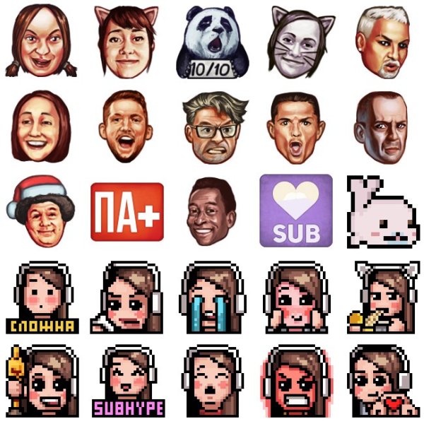 Эмодзи на твиче