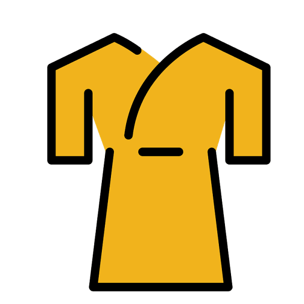 Спортивное кимоно эмодзи