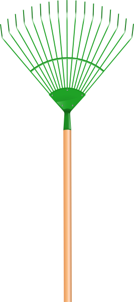 Грабли на прозрачном фоне