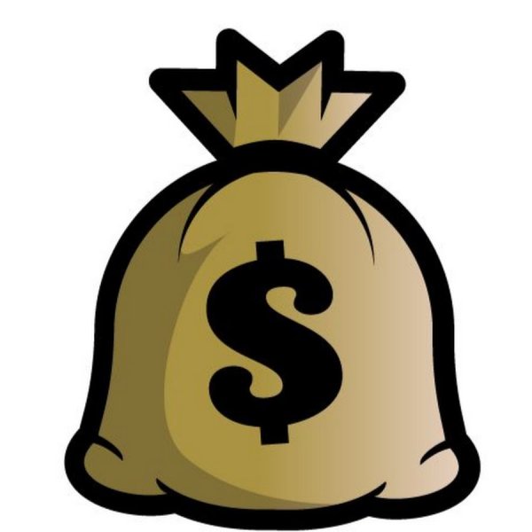 Наклейка мешок с деньгами